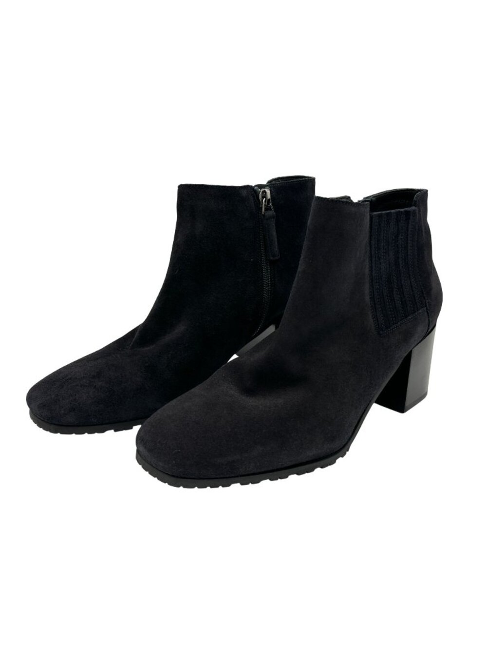 Aquatalia Boots Womens Size 9 Leather Suede Charlotte Side Zipper Block Heel